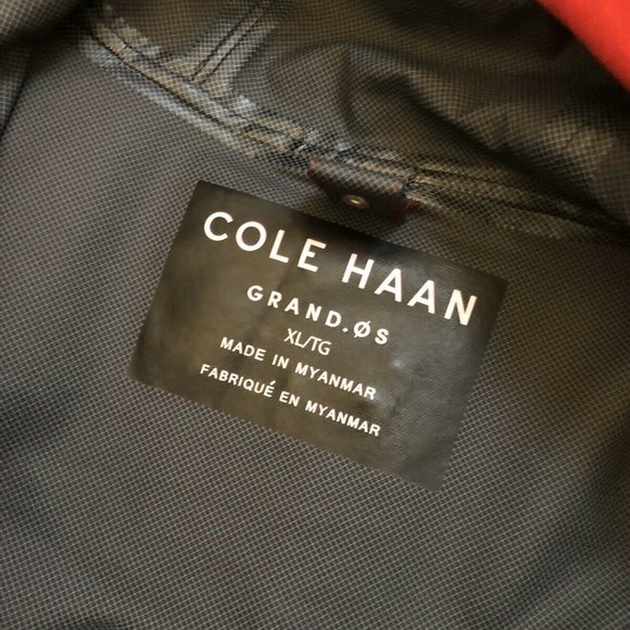 Cole Haan Grand.ØS Windbreaker Shell Jacket Red - Picture 7 of 8
